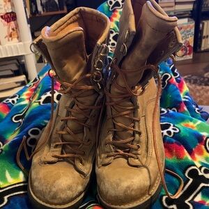 Danner Brown Leather Lace-Up Boots